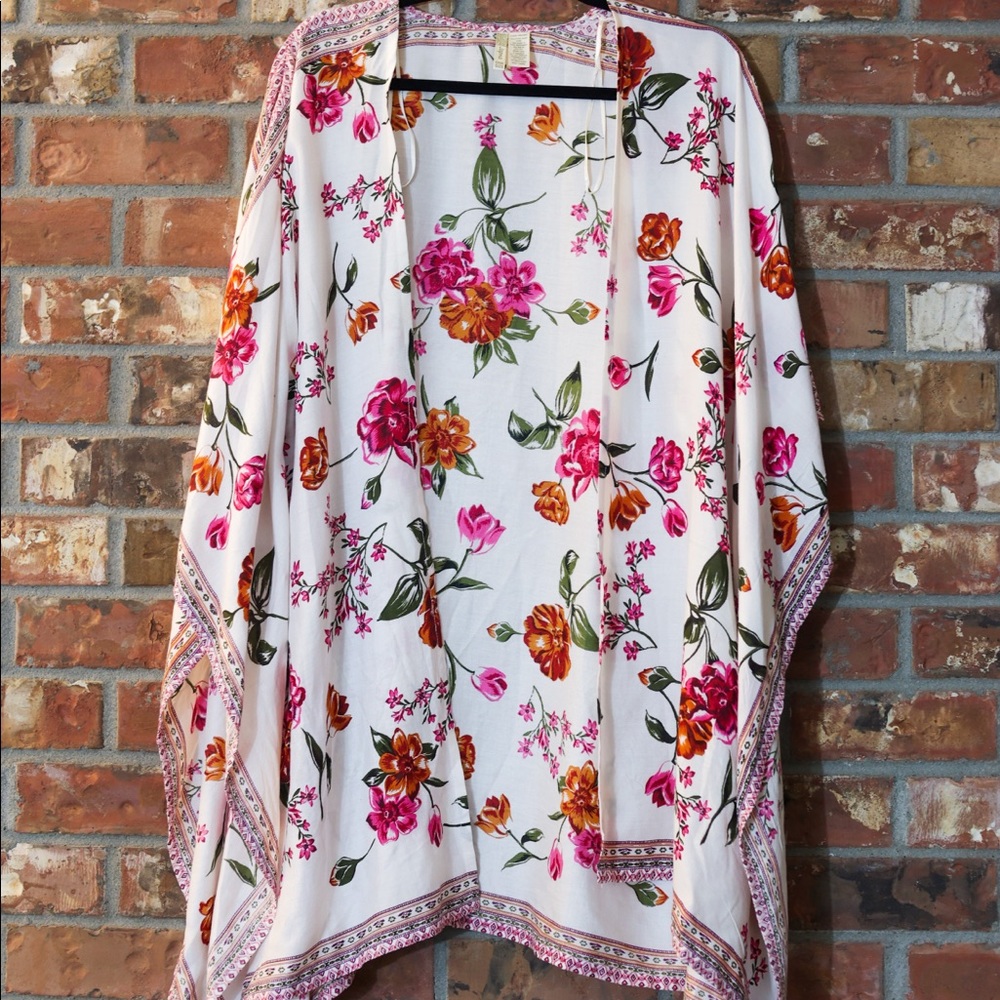One Size, Floral, Lightweight Cardigan
